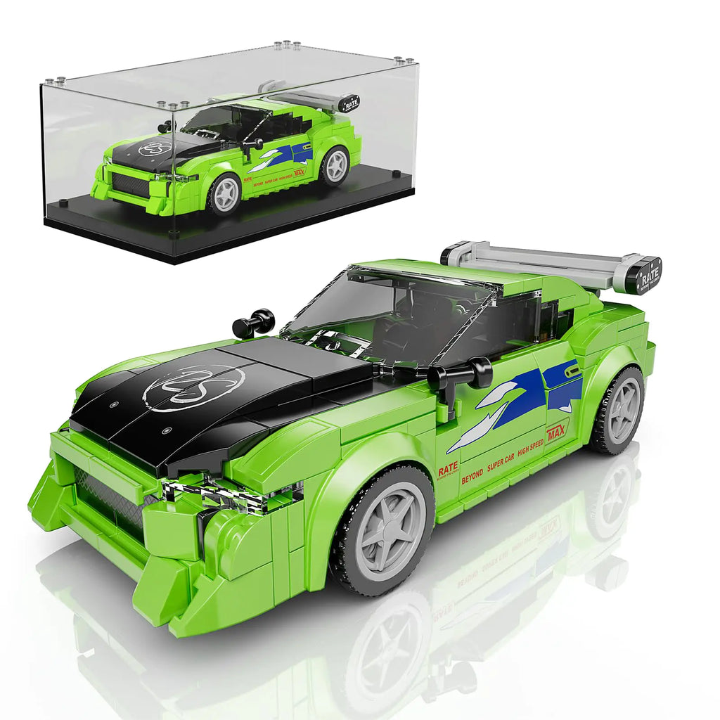 Mould King Speed Champion Eclipsecross JDM Car Models Building Sets 27033 Model Car Kit Building Blocks Car Building Toys with Display Case Race Car Building Kits for Adults and Kids Age 8+(338PCS)